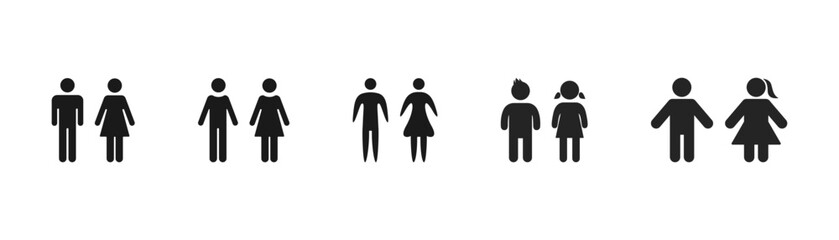 Men's and women's toilet icon.