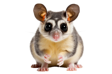 Fototapeta na wymiar Adorable sugar glider in a cute pose isolated on a transparacy background