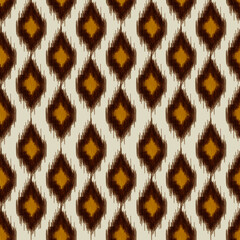 Ethnic abstract Seamless ikat pattern in tribal, folk embroidery, and Asia style. Aztec geometric art ornament print. Design for carpet, wallpaper, clothing, wrapping, fabric, cover, Ethnic pattern 