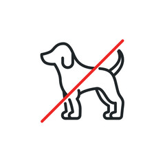 No dogs allowed sign isolated on white background.