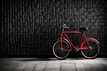Gordijnen bicycle on the street © Ahmad