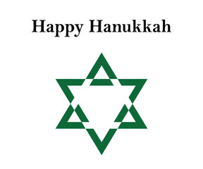 Fototapeta premium Happy Hanukkah star of david White and shiny star of religious celebration