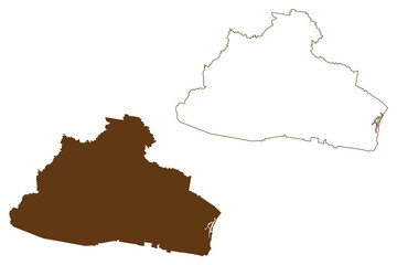 Bellingen Shire (Commonwealth of Australia, New South Wales, NSW) map vector illustration, scribble sketch Bellingen map