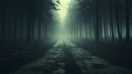 a lonely road in the dark forest v2