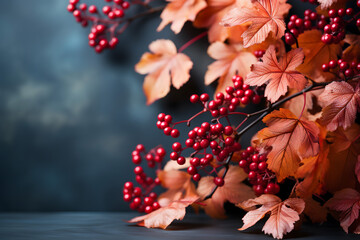  autumn leaves background with copy space