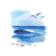 marine watercolor background6
