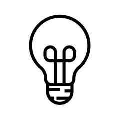 lamp vector icon, idea symbol