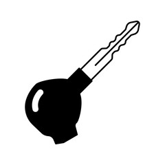 Key vector icon transparent background