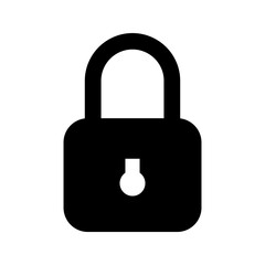 padlock vector icon on transparent background