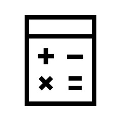 Calculator icon vector. Savings, finances sign isolated on white