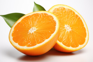 Fototapeta premium Created with Generative Ai , Orange with sliced isolated on white background