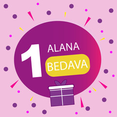 Buy 1 get 2 promotion banner in Turkish