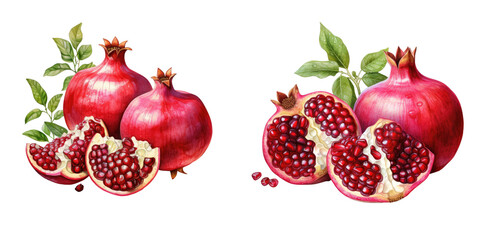 rephrasing fruit with red seeds transparent background