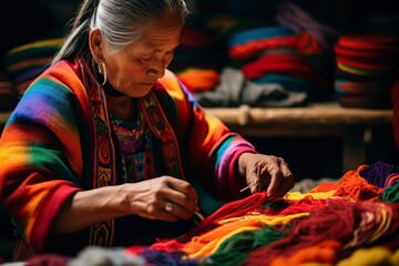 Latin American artisan in the workshop