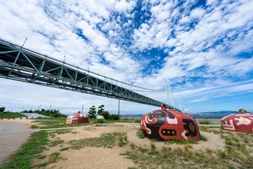 Foto op Canvas 明石海峡大橋の風景 © Tomo Nyan