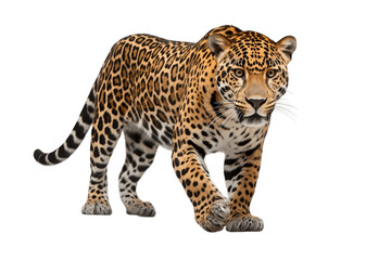 Majestic Jaguar Isolated on a Transparent PNG Background. Generative Ai