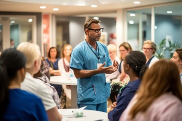 Obraz premium healthcare professional participates in a learning session