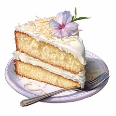 Closeup of vanilla cake 