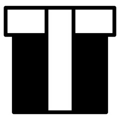 Box line icons. Empty open shipping box or unboxing line art