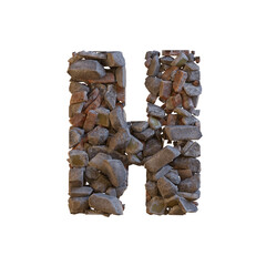 Stones & Bricks 3D Alphabet or Lettering