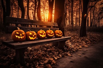Happy Halloween Concept. Halloween Background. Halloween Theme. Generative Ai