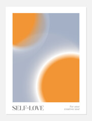 Aura Gradient y2k round poster. Futurism vector art set. Retrowave, synthwave, rave, steam wave background. Black, purple, pink, blue, yellow colors. Print, wallpaper, web template.