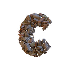 Stones & Bricks 3D Alphabet or Lettering