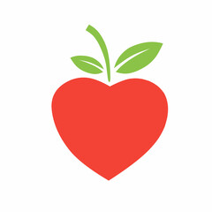 heart symbol meaning love with stem and leaves