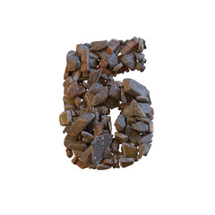 Stones & Bricks 3D Alphabet or Lettering