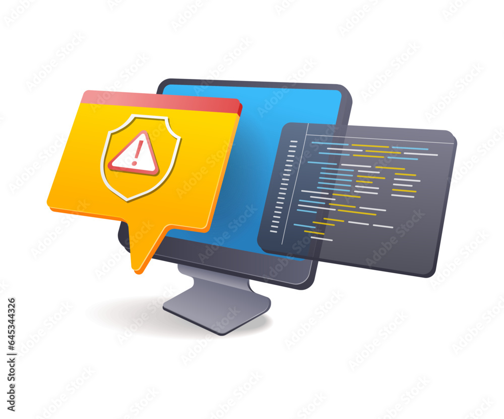 Poster Warning of a virus attacking the system