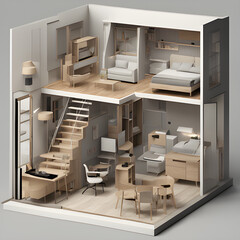 a room structure at a glance. generative AI