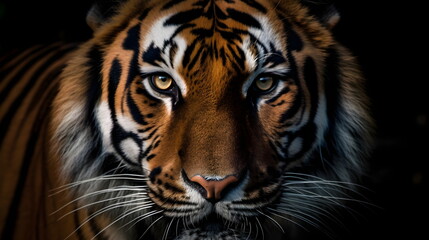 Bengal Tiger Close Up Wild Animal - Generative AI