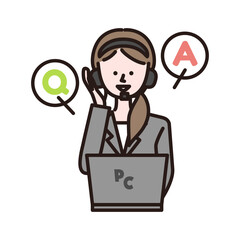 カスタマーサポート女性