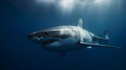 White Shark Wild Animal - Generative AI