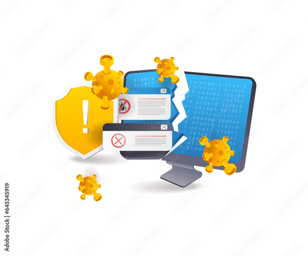 Poster system malware virus attack