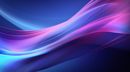 Fond d'écran de courbes abstraites bleues, violettes et roses » IA générative - obrazy, fototapety, plakaty