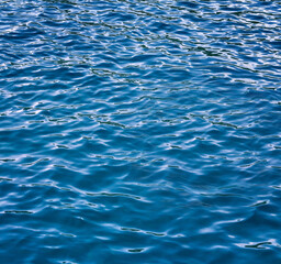 Fototapeta premium Abstract blue water sea for background