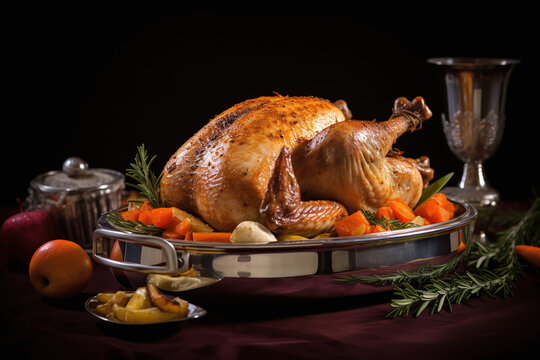 Gros plan d'une dinde pour f&ecirc;ter la Thanksgiving &raquo; IA g&eacute;n&eacute;rative