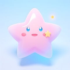 Pink star character 