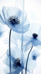 A vibrant bouquet of blue flowers up close