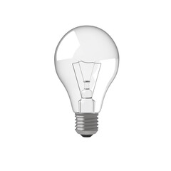 Light bulb on white background