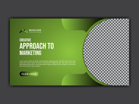 Creative approach to marketing business web cover banner and YouTube thumbnail template , Product sale banner.