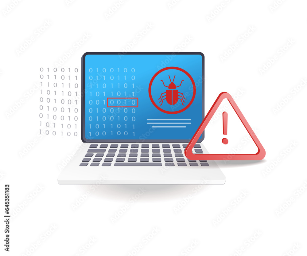 Leinwandbilder malware viruses attack the security of computer systems