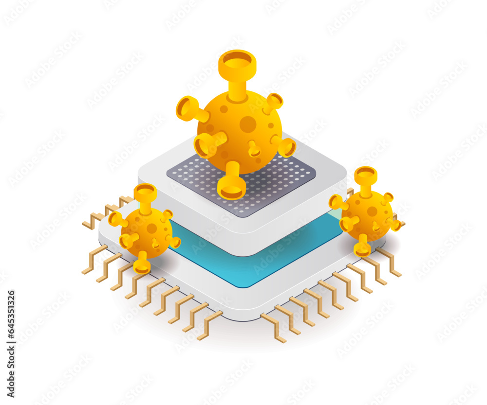 Poster malware viruses attack system chips