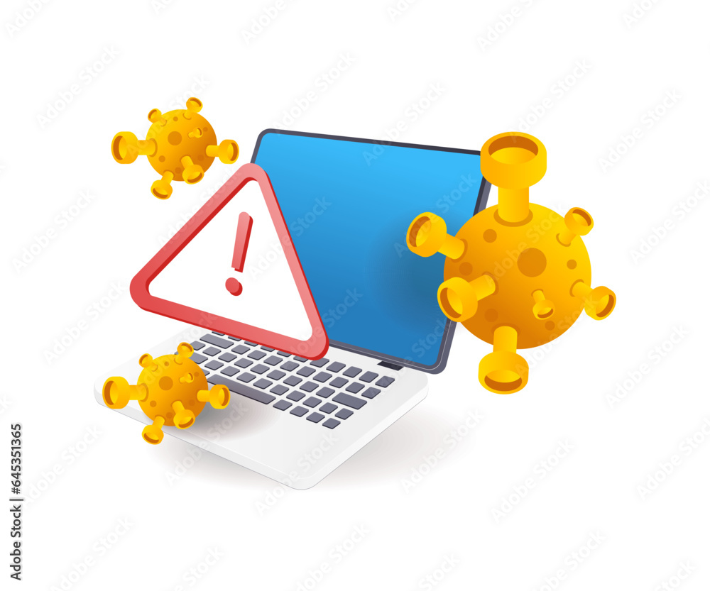 Poster Malware viruses attack computer data