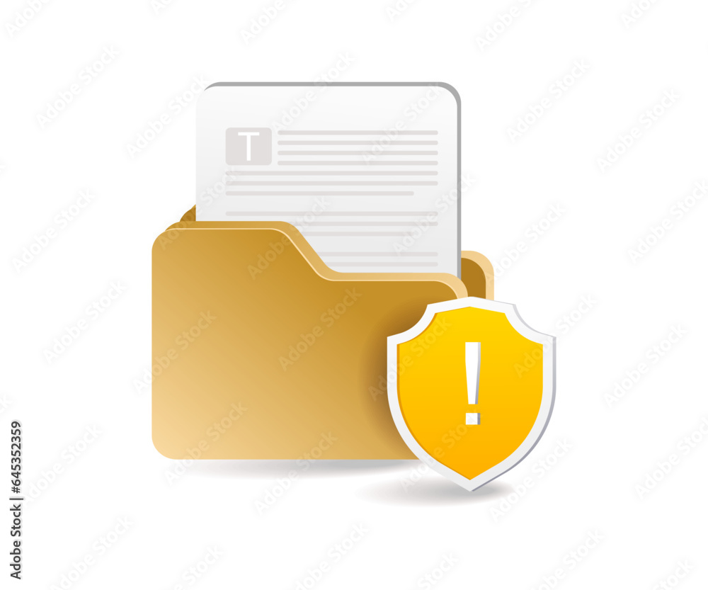 Poster folder data security notification