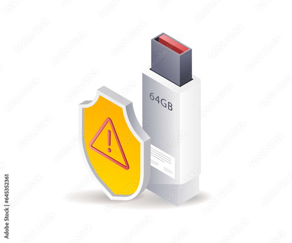 Poster Flash disk data security warning