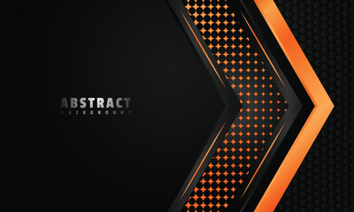 Modern background abstract glowing orange arrow overlapped design