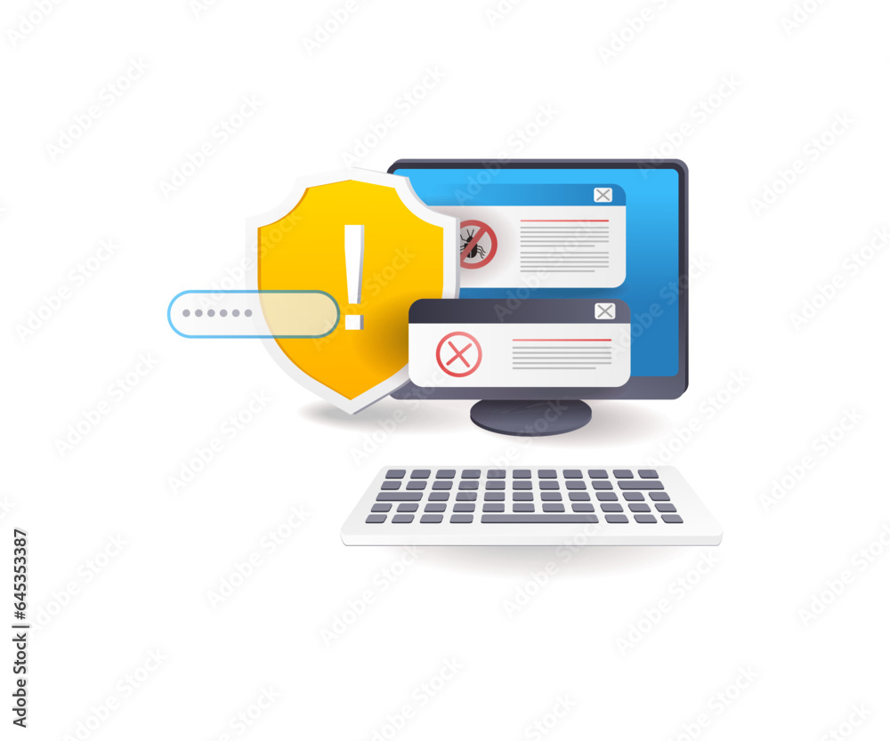 Poster Computer security warning