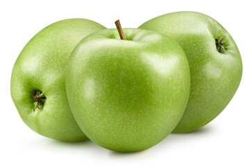 Fresh green apple isolated on white